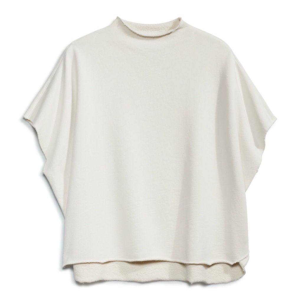 FRANK & EILEEN Audrey Funnel Neck Capelet in Vintage White